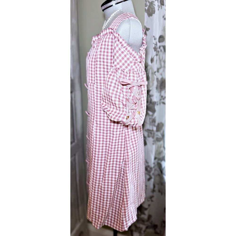 Liz Lisa Pink Gingham Check Mini Dress Jfashion Gyaru Himekaji Shoujo Girl Japan - Picture 8 of 16